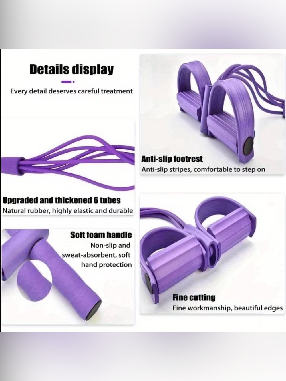 Purple Multifunction Resistance Band - Picture 4 of 5